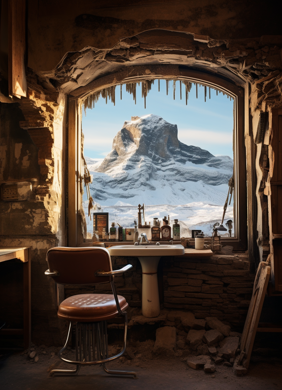 Barber facing a summit- Barber and summit
